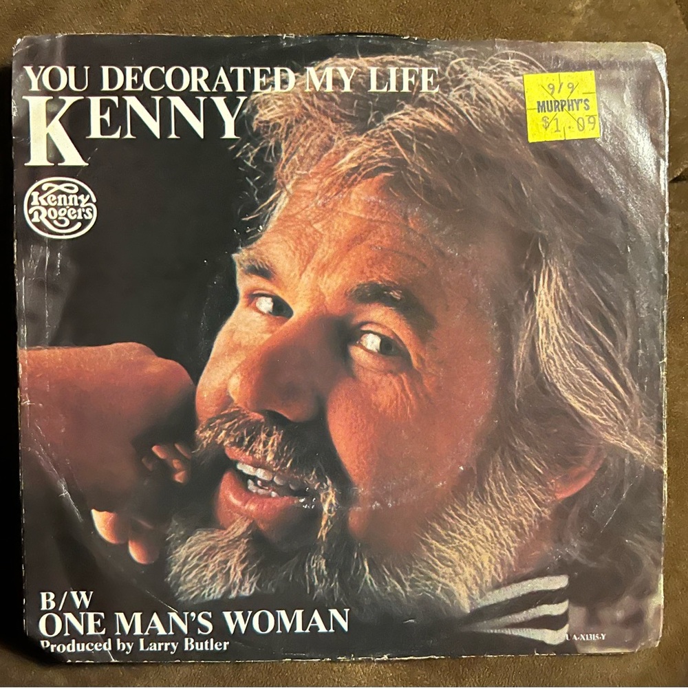 Kenny Rogers You Decorated My Life / One Man's Woman 45 Vinyl Record VG+